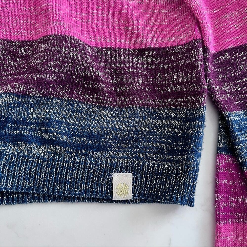 Lucky Brand girls striped metallic thread cardigan sweater size 7 - Picture 7 of 7